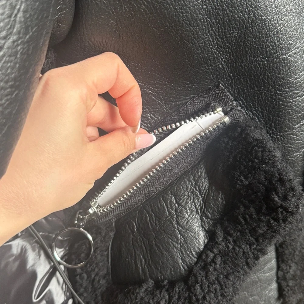 NEW NO TAG! Nicole Benisti Montaigne Shearling Coat - Picture 7 of 11